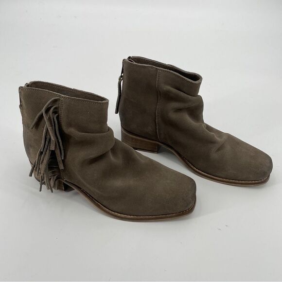 ~Seychelles Suede Fringe Ankle Boots NWOB 7 - Picture 2 of 9